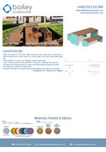 Lena picnic table and bench set