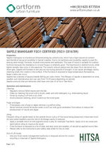HITSA timber material data sheet