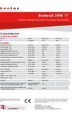 Geotextile Pond Liner Underlay 150mg2 datasheet