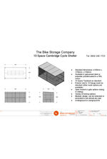 10 Space Cambridge Cycle Shelter CAD