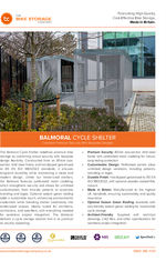 Balmoral Cycle Shelter Specification Sheet