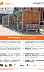 Premium Amazon Cycle Shelter Specification Sheet
