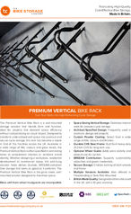 Premium Vertical Cycle Rack Specification Sheet