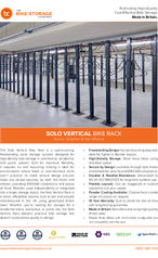 Solo Vertical Bike Rack Specification Sheet