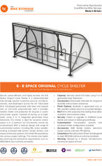 6–8 Space Original Cycle Shelter Specification Sheet