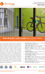 High Security Anti-Climb Mesh Partitioning Specification Sheet