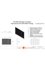 High Security Anti-Climb Mesh Partitioning CAD