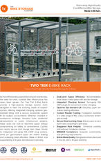 Two Tier E-Bike Rack Specification Sheet