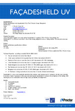 Façadeshield UV performance specification