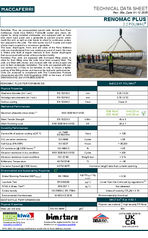 Renomac Plus Prefilled Mattress Technical Data Sheet