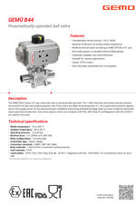 GEMÜ B44 - pneumatically operated ball valve