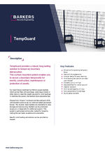TempGuard temporary fencing data sheet