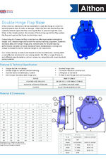 Althon iron flap valve data sheet
