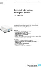 Endress Hauser Micropilot FWR30 EN data sheet