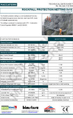 Double Twist Polimac Rockfall Netting 8x10 2.7 HT Technical Data Sheet