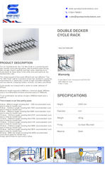 Two tier bike rack data sheet