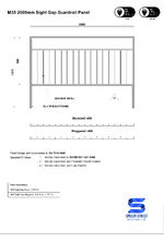 Pedestrian sight gap guardrail 2M data sheet