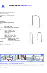 Sheffield galvanised cycle stand data sheet
