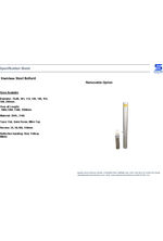 Removable stainless steel bollard data sheet