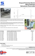 Removable sheffield cycle stand data sheet