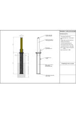 Powder coated steel telescopic bollard 76mm data sheet