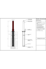 Powder coated steel telescopic bollard 90mm data sheet
