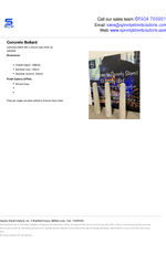 Heavy duty concrete bollard data sheet