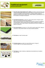  J49260 wooden playhouse hut materials datasheet 