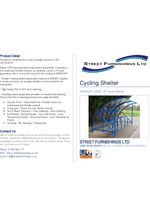 SF galvanised steel cycle shelter - product detail