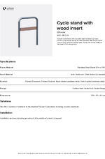 Tubular cycle stand - wood insert (9031-36-0000)