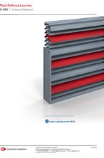 B-7505 rain defence louvres technical data sheet