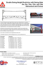 AUTOPA Double Swing Height Restrictor with Swing Gates