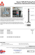 AUTOPA TOPLOK Parking Post - Square