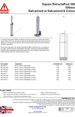 AUTOPA RetractaPost 500 - Square
