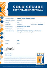 Sold Secure Certificate of Approval - Impregnable Shelter (Gold)