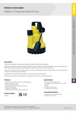 Delta V3 Submersible Pump datasheet