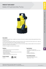 Delta V6 Submersible Pump datasheet
