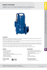 Delta Foul V3 Submersible Pump Manual datasheet