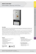Delta Battery Backup V4 6 Plus datasheet 