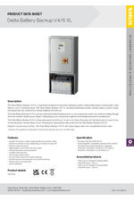 Delta Battery Backup V4 6 XL datasheet 