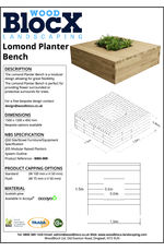 Lomond Planter Bench - Data Sheet