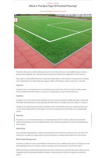 What is the best type of football flooring