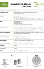 King K8 224-380mm datasheet