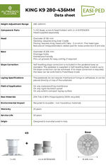 King K9 280-436mm datasheet