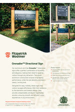 Grenadier directional sign data sheet