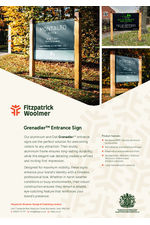 Grenadier entrance sign data sheet