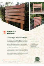 Ladder sign specifications - plastic