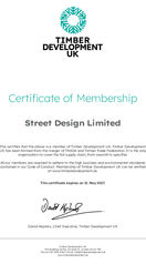 TDUK Member Certificate