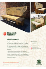 Memorial bench data sheet
