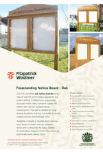 Freestanding Oak Notice Board - Datasheet